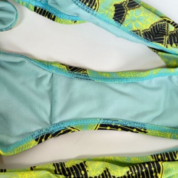 Bikini Set B Swim Black Top D & Prana Green Boho Bottom L Summer Swimwear - Picture 7 of 9